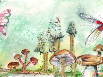 Toadstools and Butterflies 2